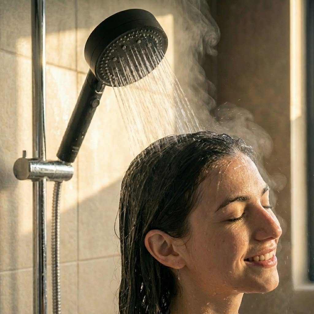 Nirree Noirflow | Black 5-Mode High Pressure Shower Head with Stop Button