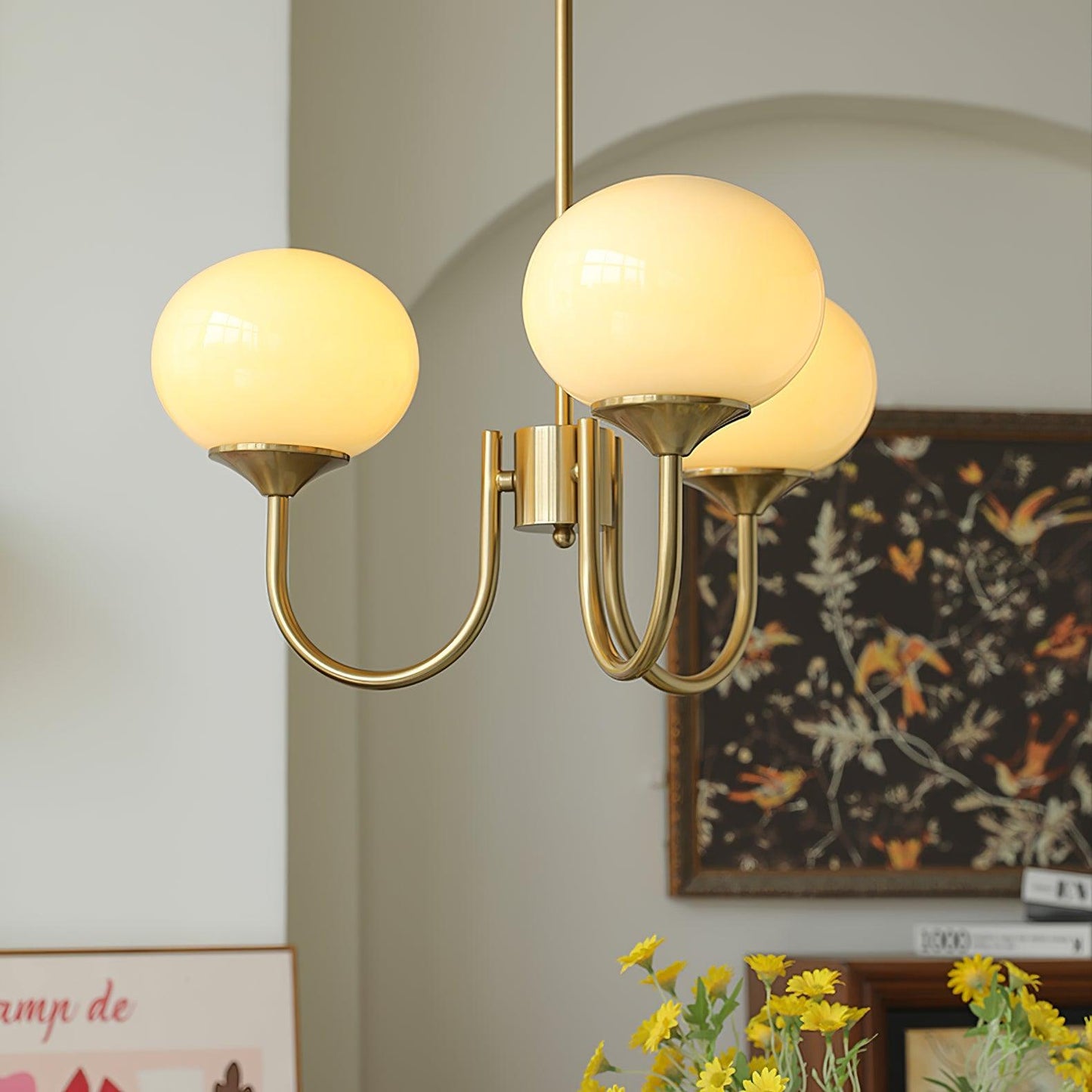 VINTELL - Designer Flush Mount Ceiling Light with Colorful Glass