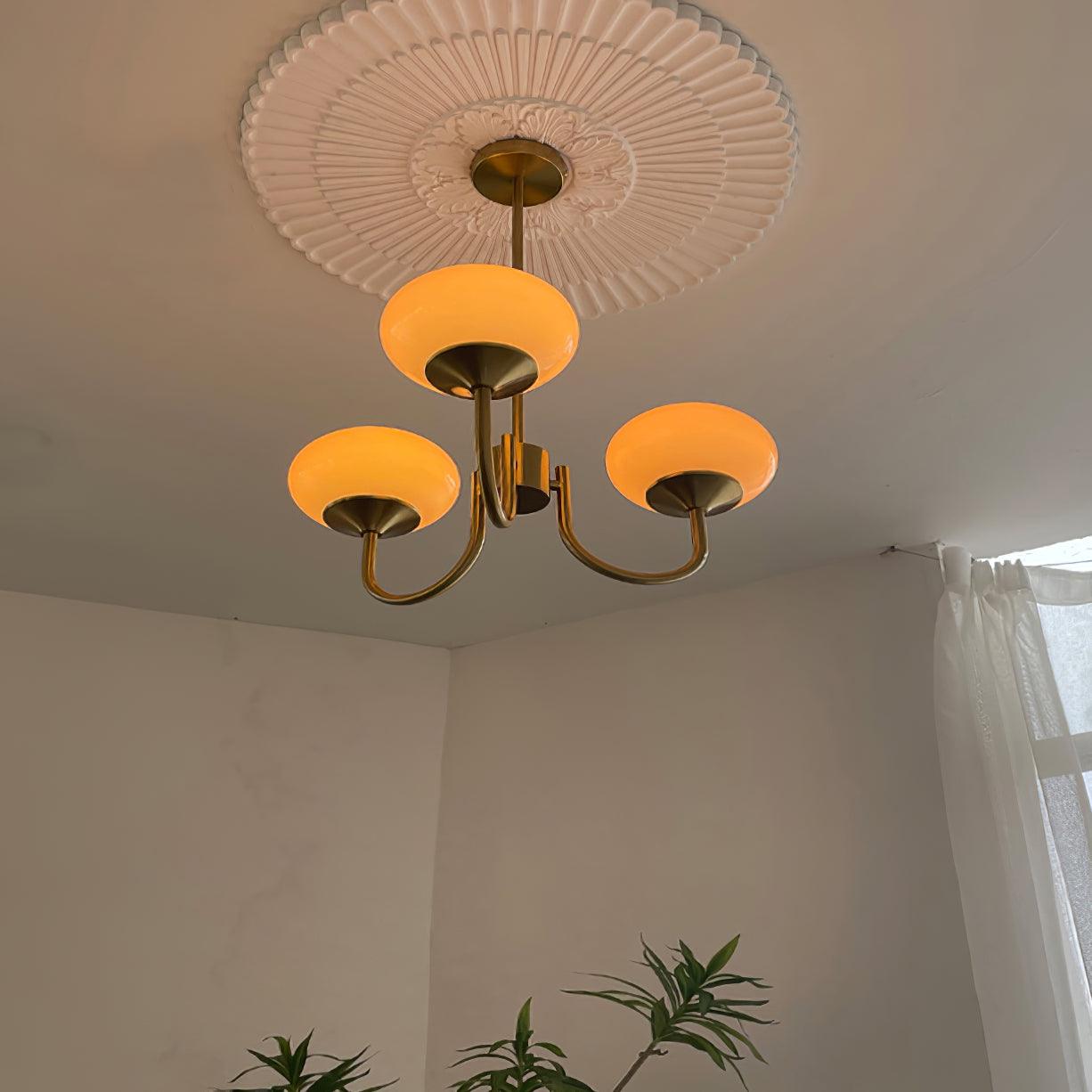 VINTELL - Designer Flush Mount Ceiling Light with Colorful Glass