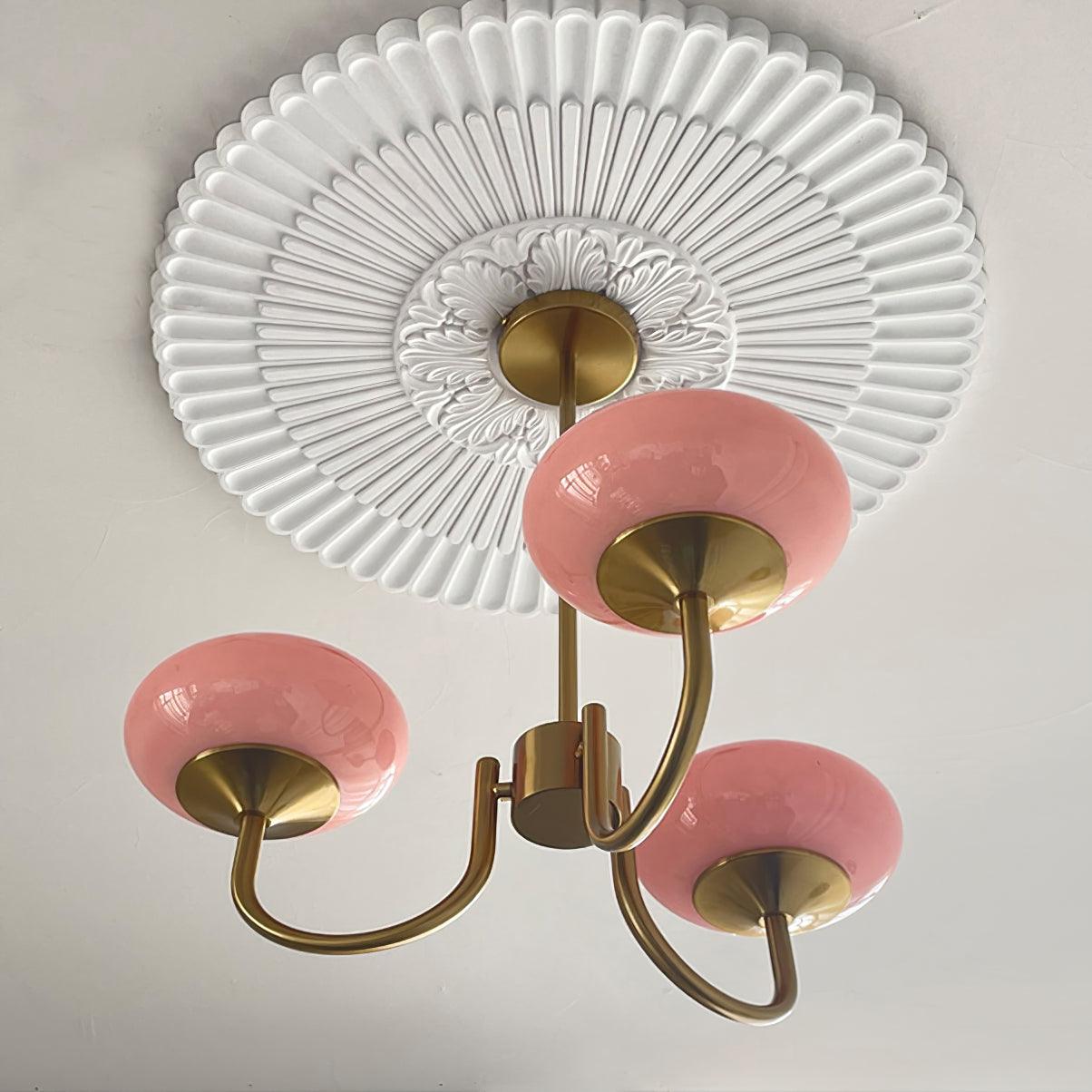 VINTELL - Designer Flush Mount Ceiling Light with Colorful Glass
