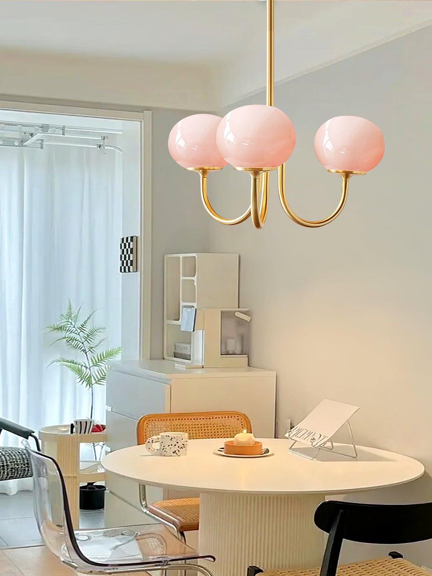 VINTELL - Designer Flush Mount Ceiling Light with Colorful Glass