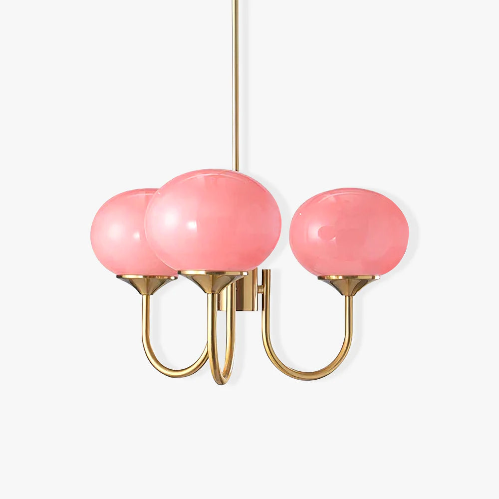 VINTELL - Designer Flush Mount Ceiling Light with Colorful Glass