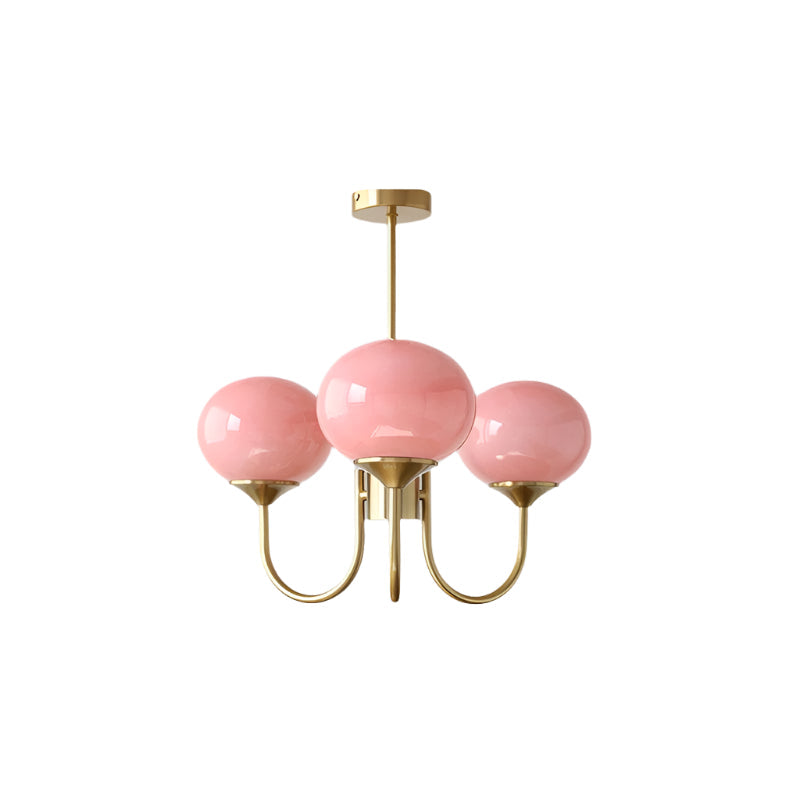 VINTELL - Designer Flush Mount Ceiling Light with Colorful Glass