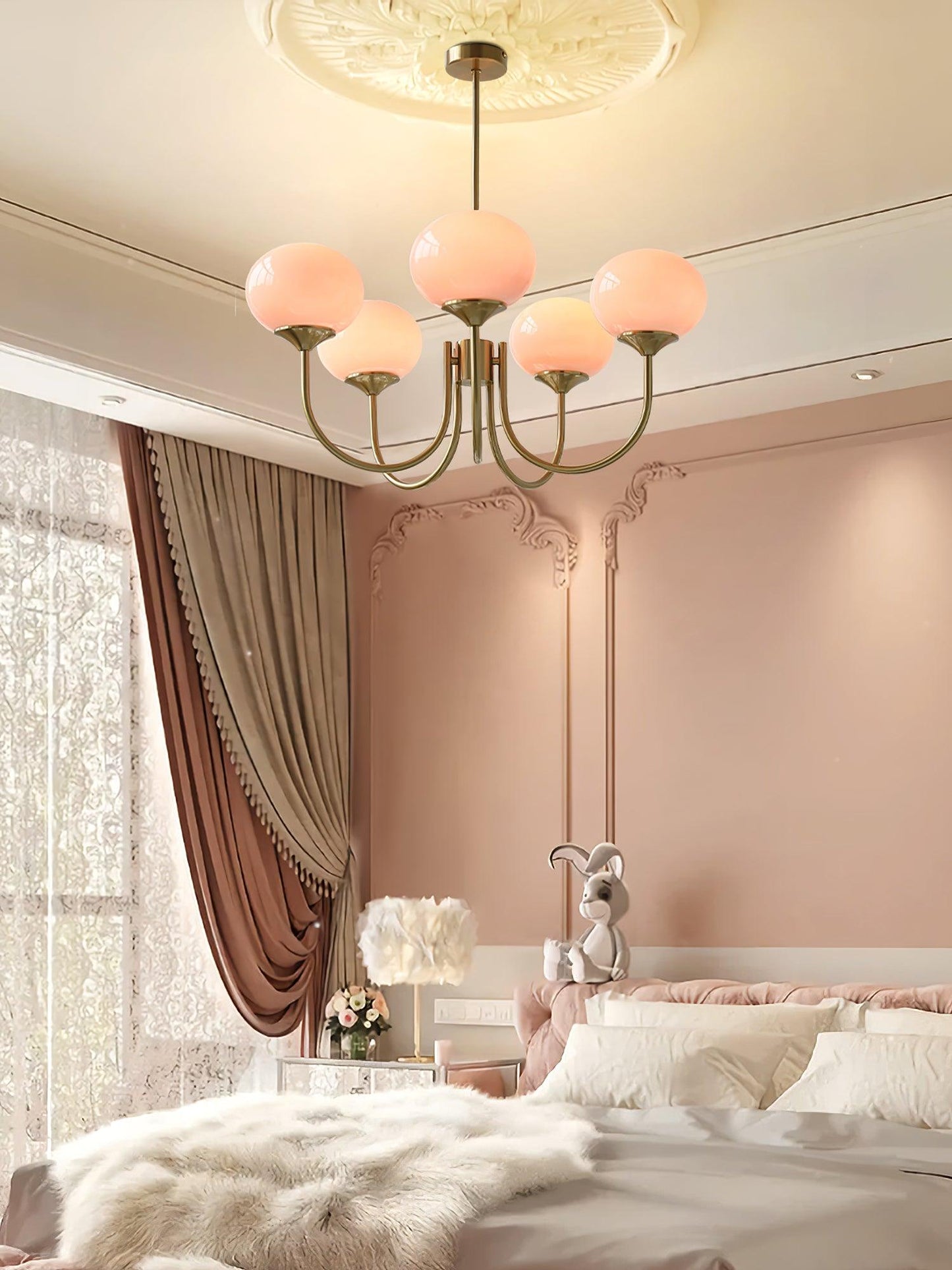 VINTELL - Designer Flush Mount Ceiling Light with Colorful Glass