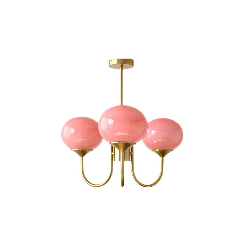 VINTELL - Designer Flush Mount Ceiling Light with Colorful Glass