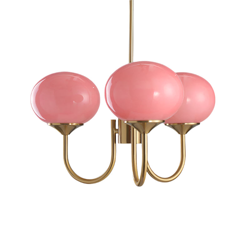 VINTELL - Designer Flush Mount Ceiling Light with Colorful Glass