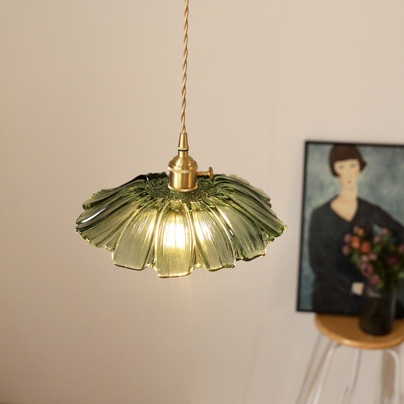 VITRANO - Retro Glass Floral Pendant Light