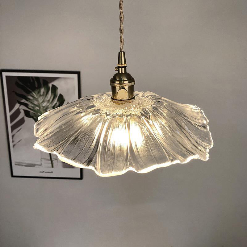 VITRANO - Retro Glass Floral Pendant Light