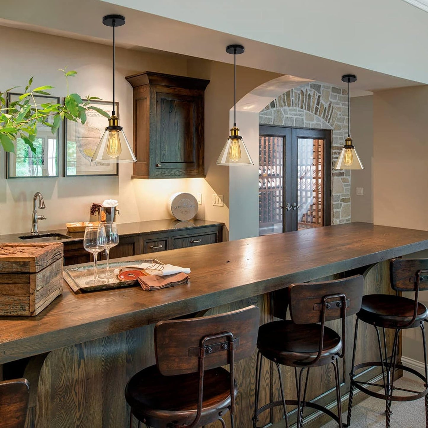 GLASSPIRE - Minimalist Clear Glass Pendant Light