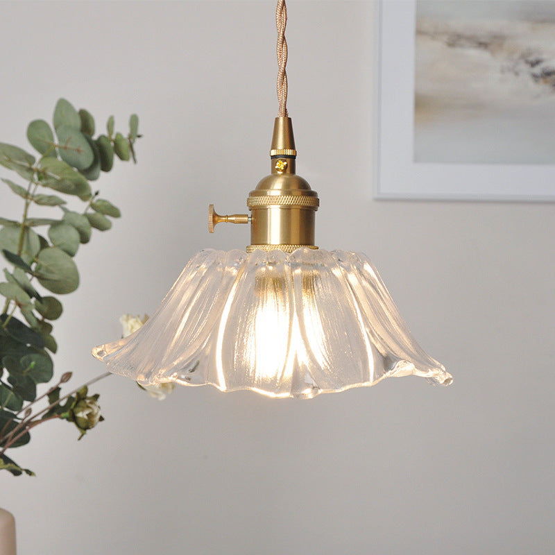 VITRANO - Retro Glass Floral Pendant Light