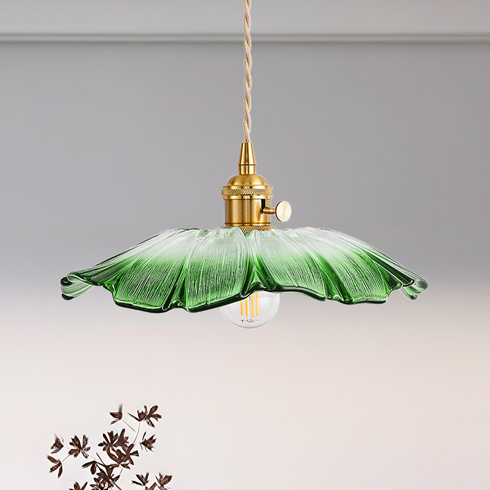 VITRANO - Retro Glass Floral Pendant Light