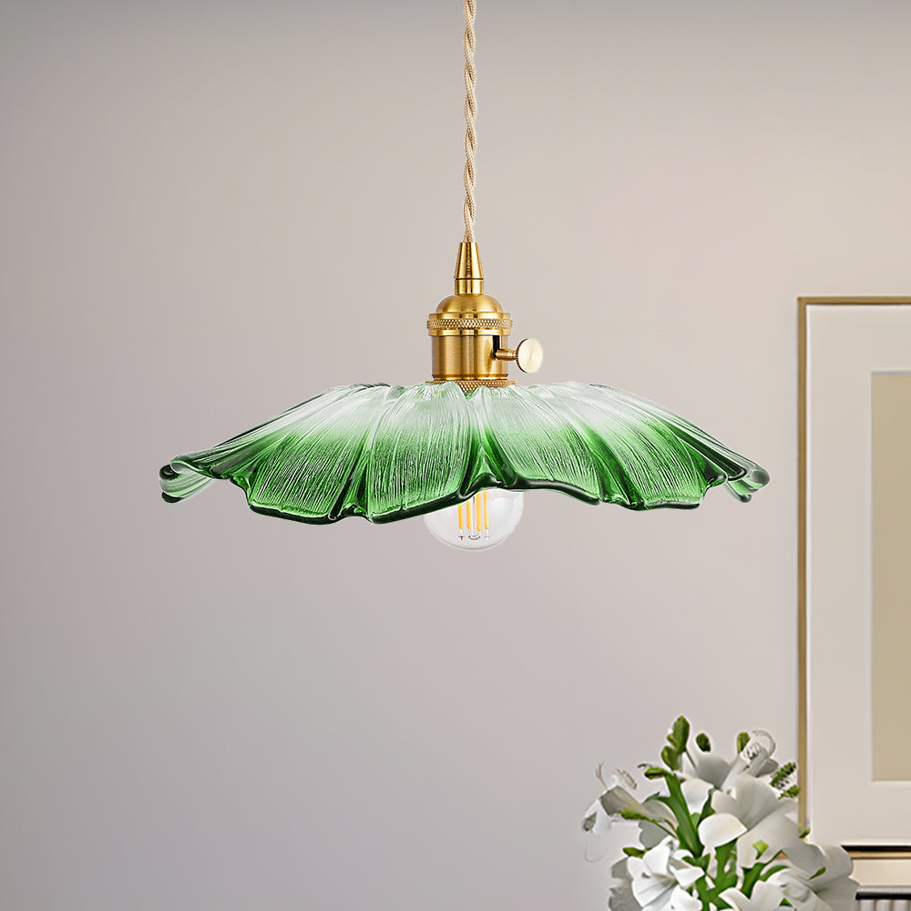 VITRANO - Retro Glass Floral Pendant Light