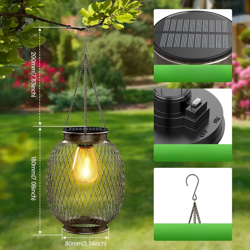 VELNIX - Outdoor Solar LED Lantern Set