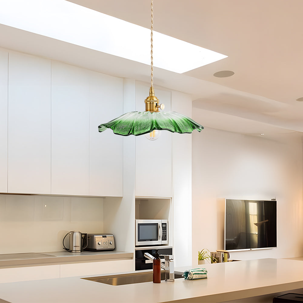 VITRANO - Retro Glass Floral Pendant Light