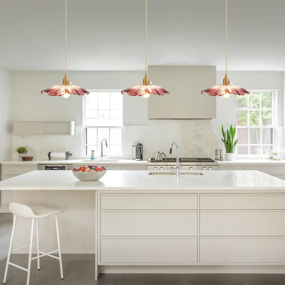 VITRANO - Retro Glass Floral Pendant Light