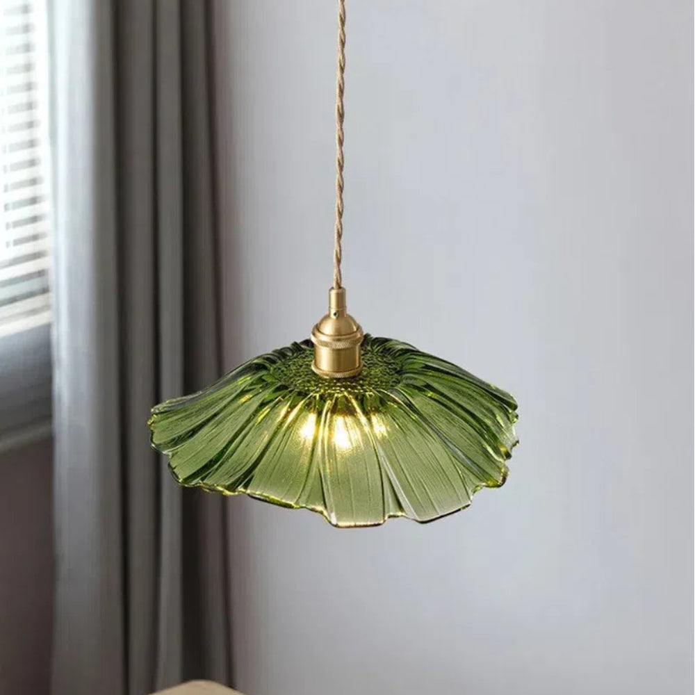 VITRANO - Retro Glass Floral Pendant Light