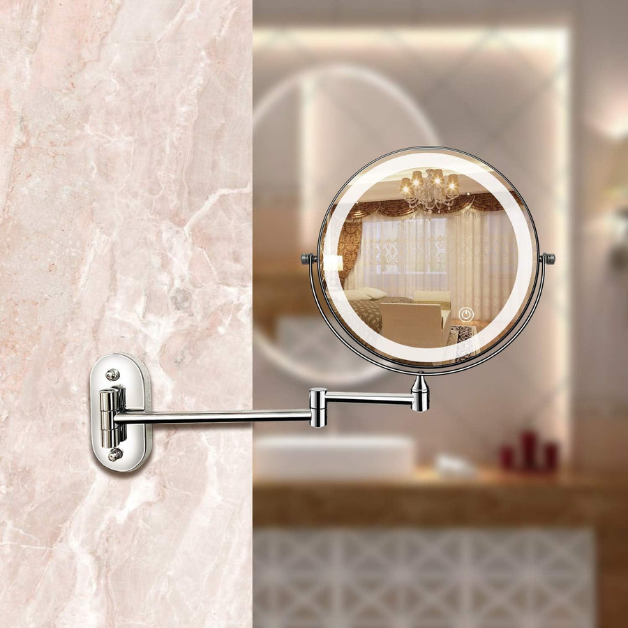 GLAMIO – Rechargeable LED Vanity Mirror with Magnification