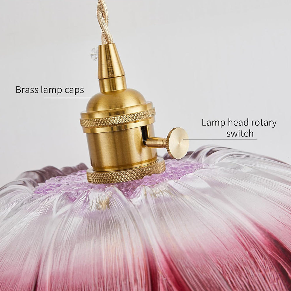VITRANO - Retro Glass Floral Pendant Light