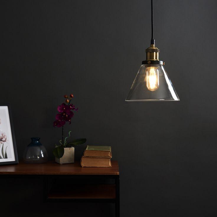 GLASSPIRE - Minimalist Clear Glass Pendant Light