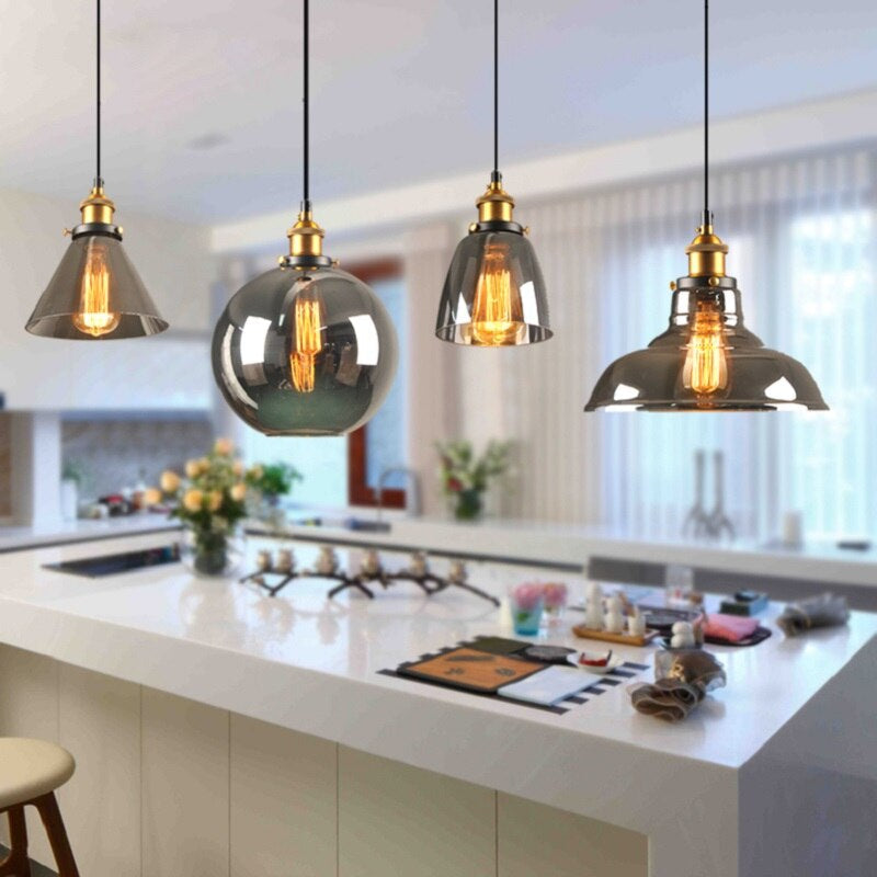 FERROLA – Antique Industrial Glass Pendant Light