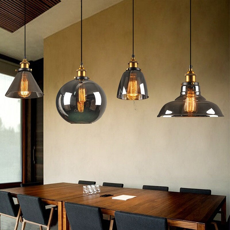 FERROLA – Antique Industrial Glass Pendant Light