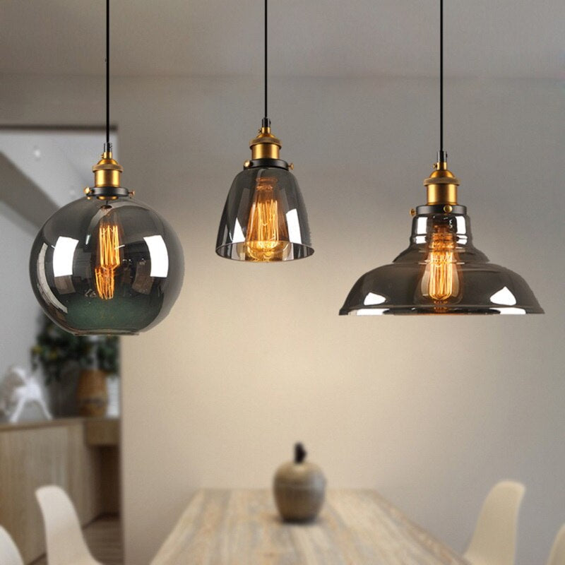 FERROLA – Antique Industrial Glass Pendant Light