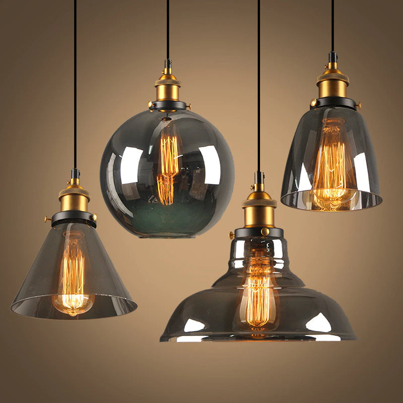 FERROLA – Antique Industrial Glass Pendant Light