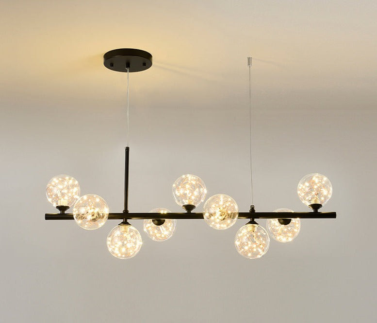 NORDORE – Elegant Iron and Glass Dining Ceiling Light