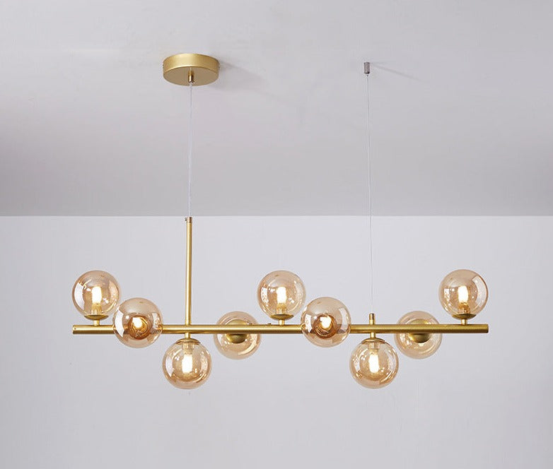 NORDORE – Elegant Iron and Glass Dining Ceiling Light