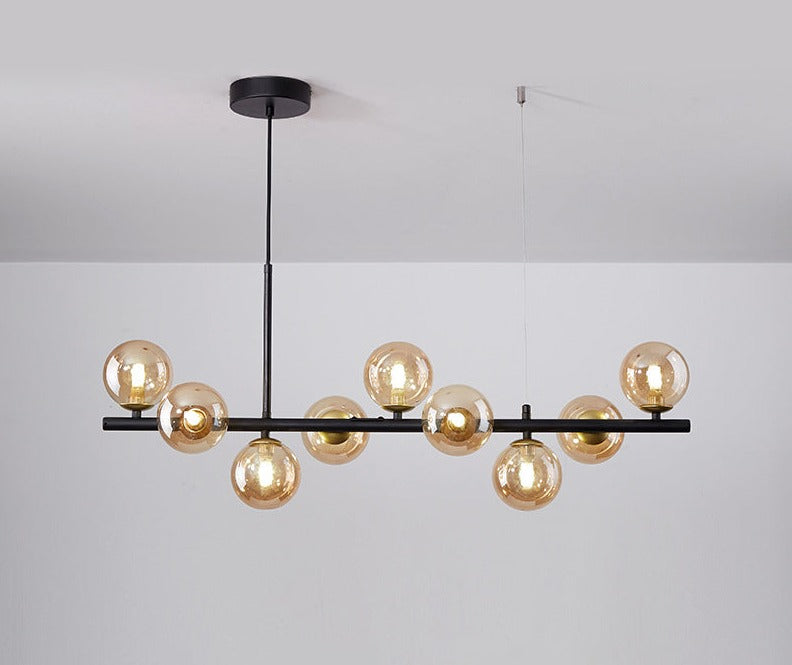 NORDORE – Elegant Iron and Glass Dining Ceiling Light