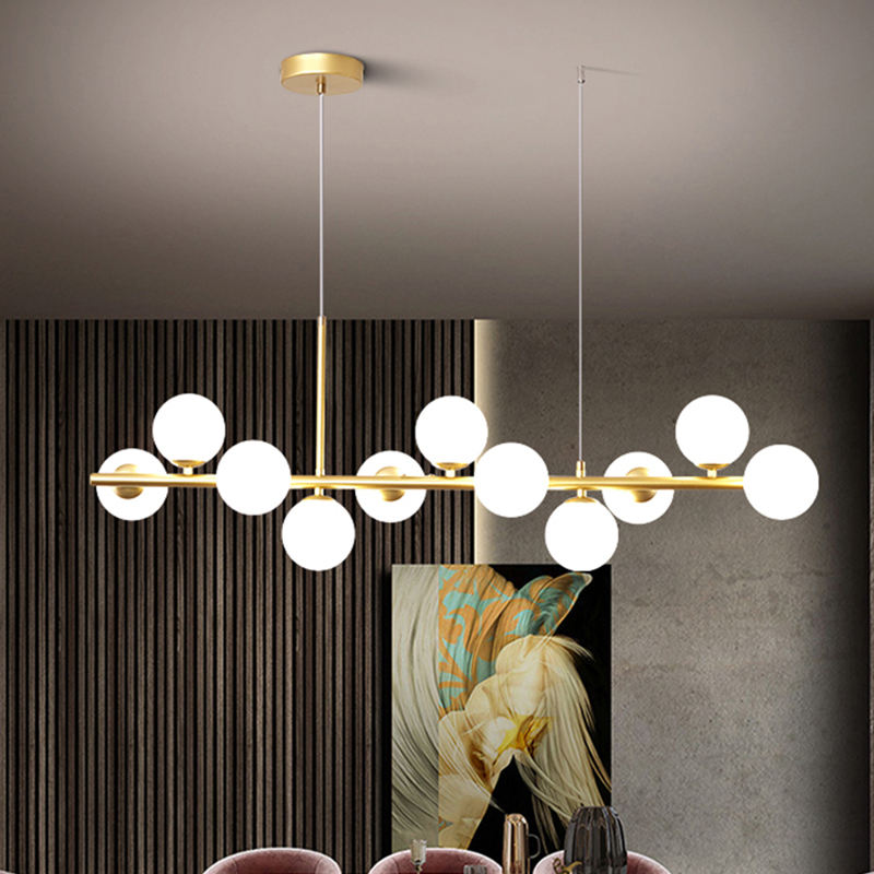 NORDORE – Elegant Iron and Glass Dining Ceiling Light