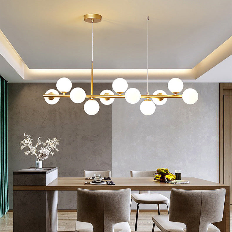 NORDORE – Elegant Iron and Glass Dining Ceiling Light