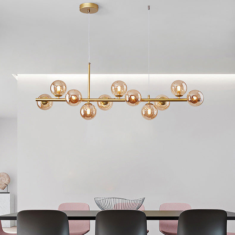NORDORE – Elegant Iron and Glass Dining Ceiling Light