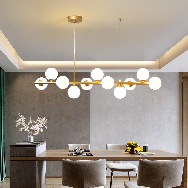 NORDORE – Elegant Iron and Glass Dining Ceiling Light
