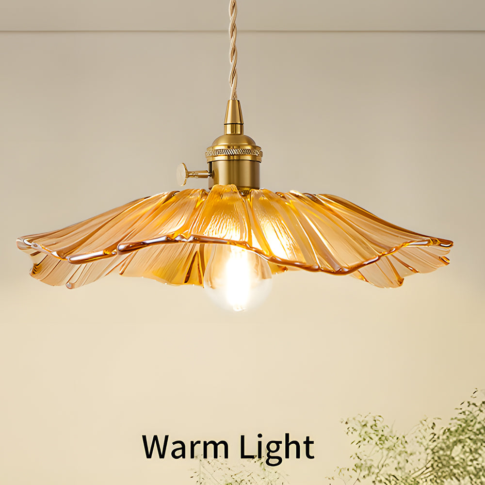 VITRANO - Retro Glass Floral Pendant Light