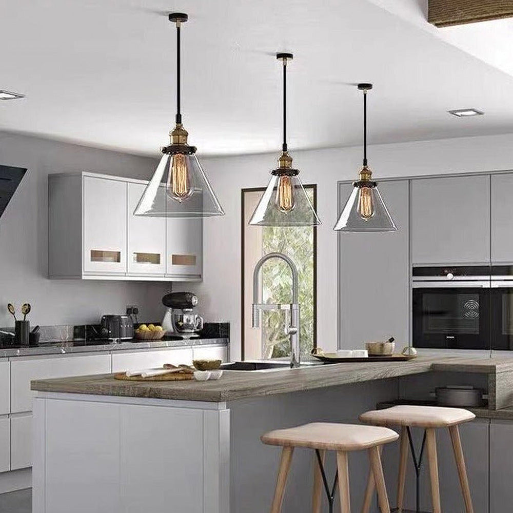 GLASSPIRE - Minimalist Clear Glass Pendant Light