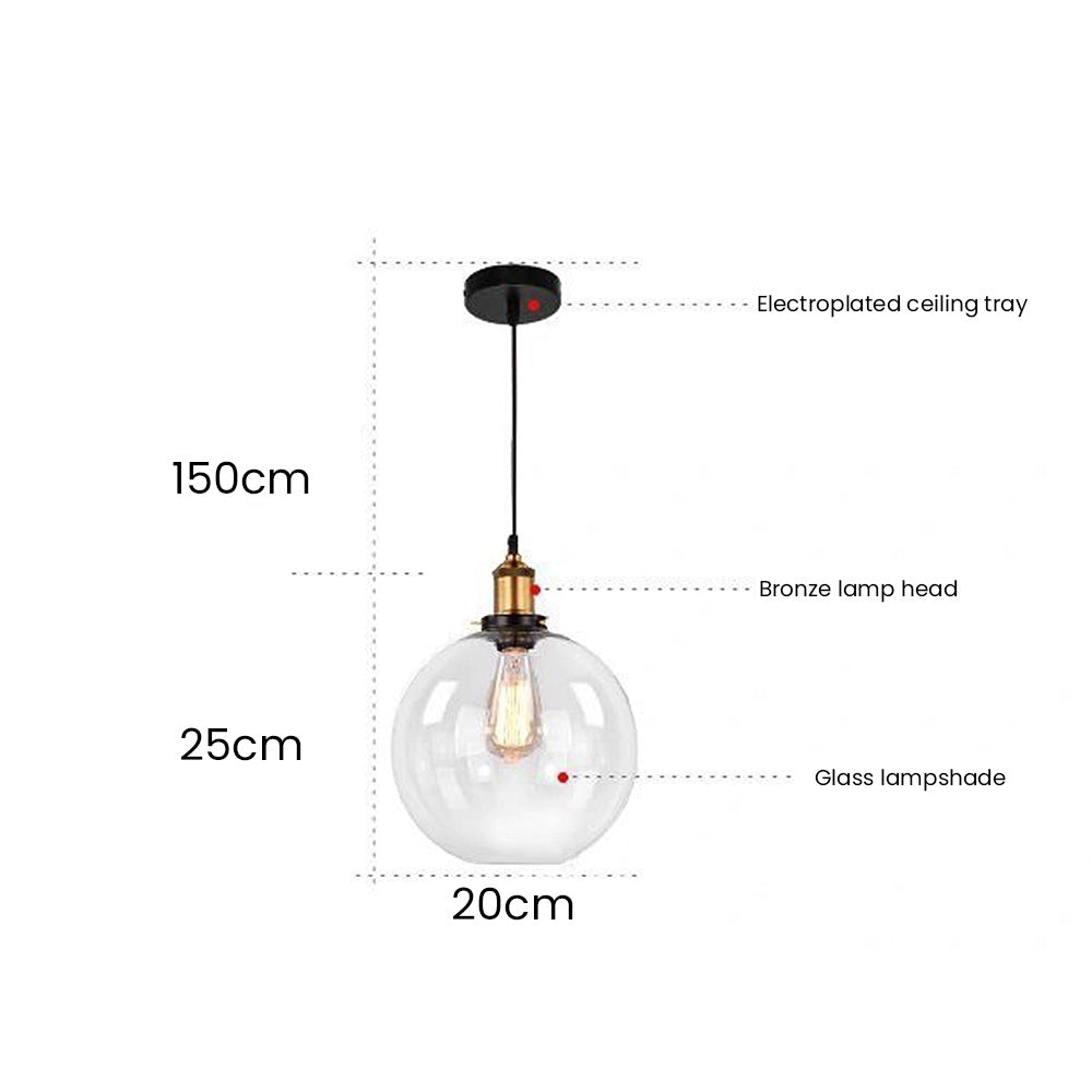 GLASSPIRE - Minimalist Clear Glass Pendant Light