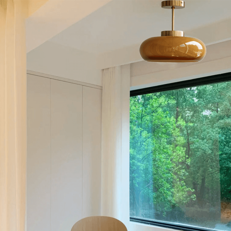 FIORÉN – Mid Century Modern Orange Ceiling Light Fixture