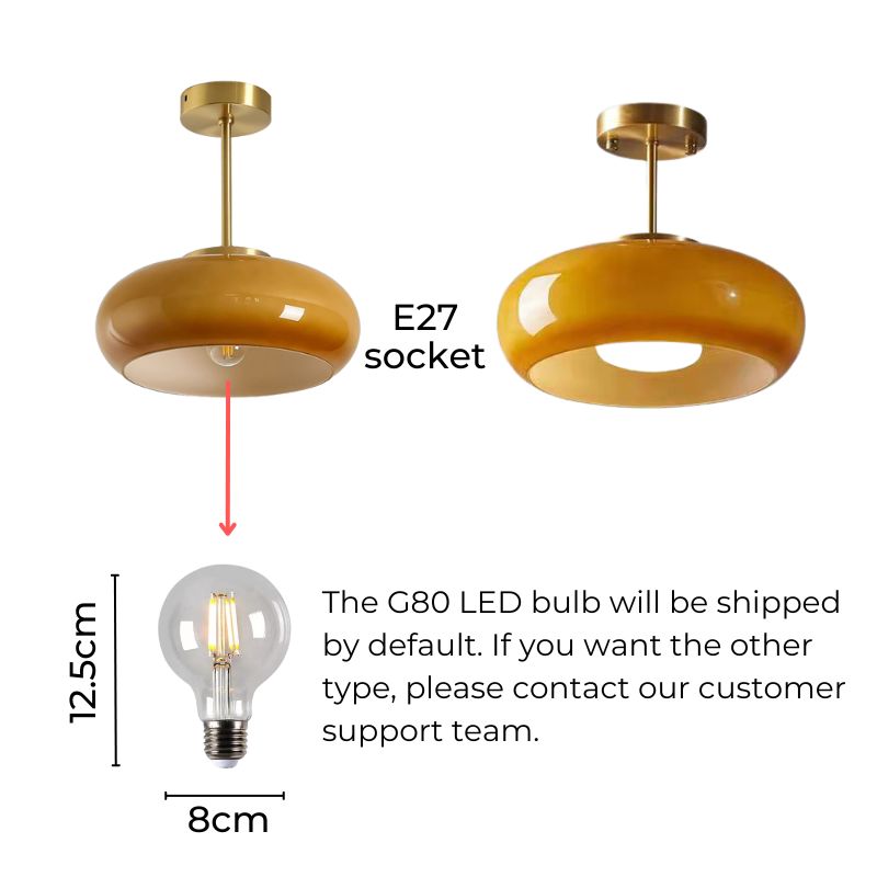 FIORÉN – Mid Century Modern Orange Ceiling Light Fixture