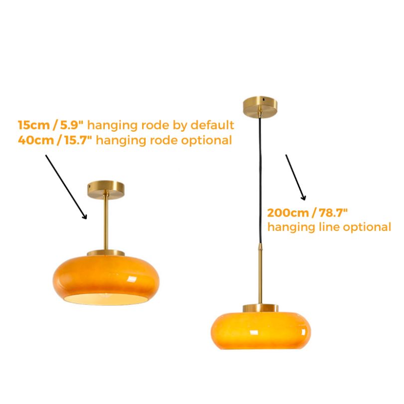 FIORÉN – Mid Century Modern Orange Ceiling Light Fixture