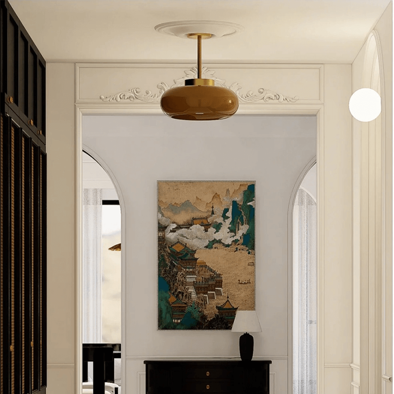 FIORÉN – Mid Century Modern Orange Ceiling Light Fixture