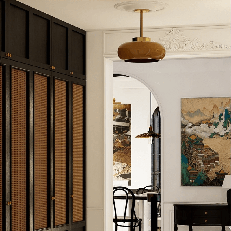 FIORÉN – Mid Century Modern Orange Ceiling Light Fixture