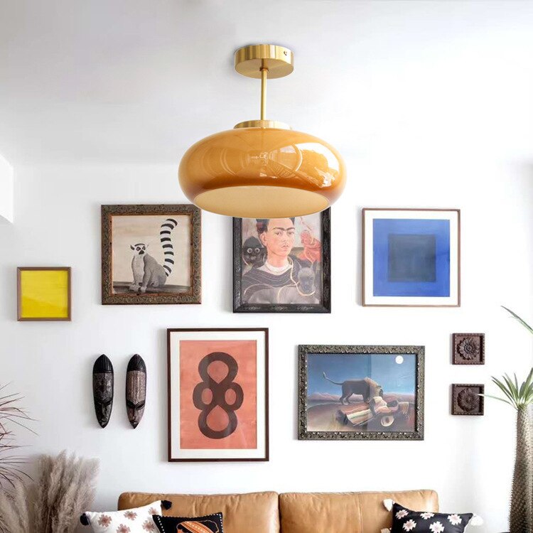 FIORÉN – Mid Century Modern Orange Ceiling Light Fixture