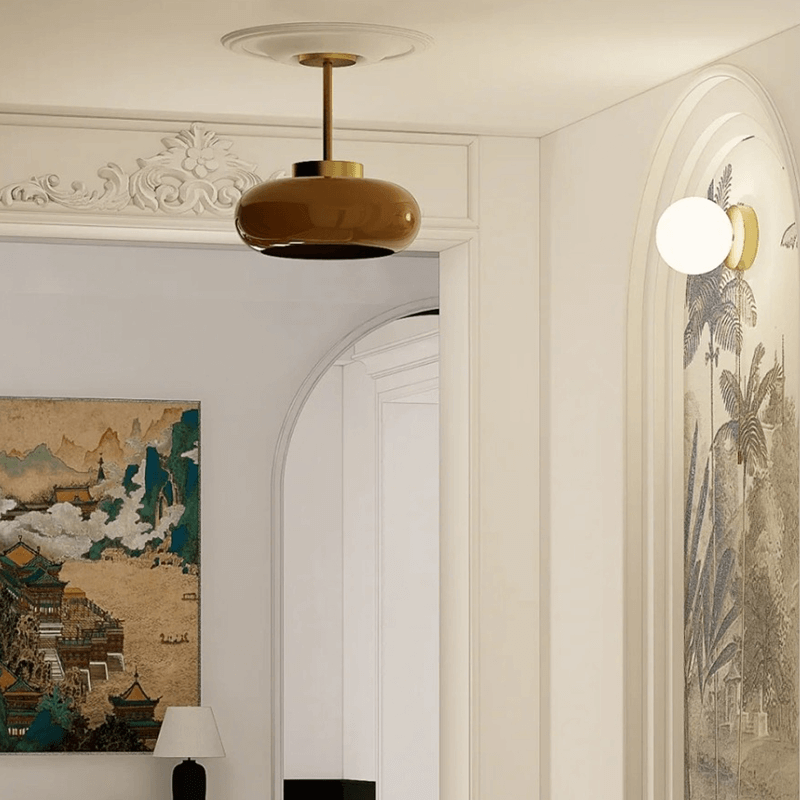 FIORÉN – Mid Century Modern Orange Ceiling Light Fixture