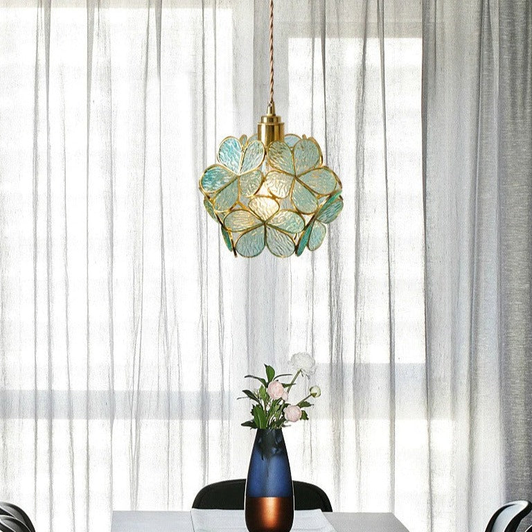 FLORAVO – Brass Glass Pendant Light