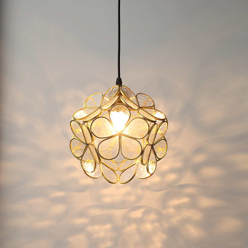FLORAVO – Brass Glass Pendant Light