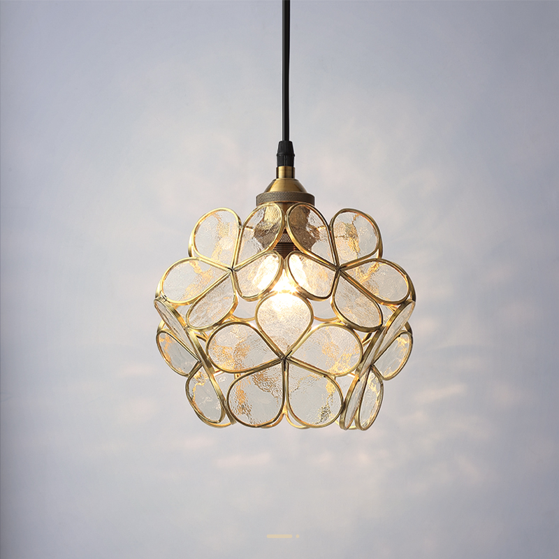 FLORAVO – Brass Glass Pendant Light