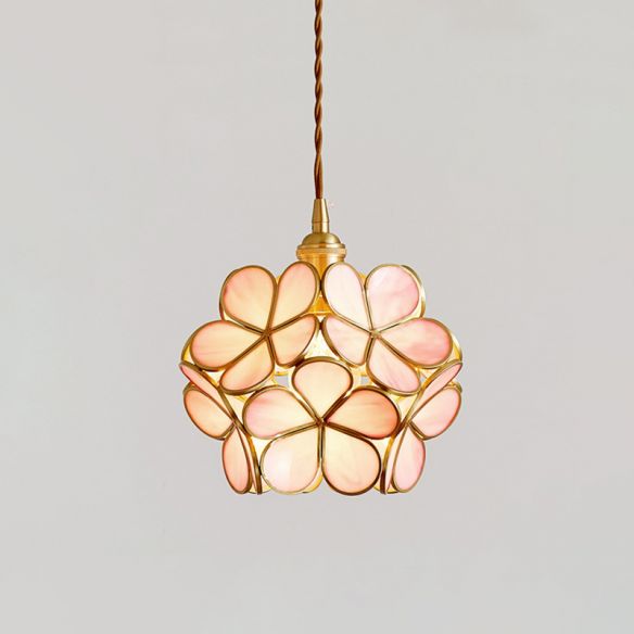 FLORAVO – Brass Glass Pendant Light