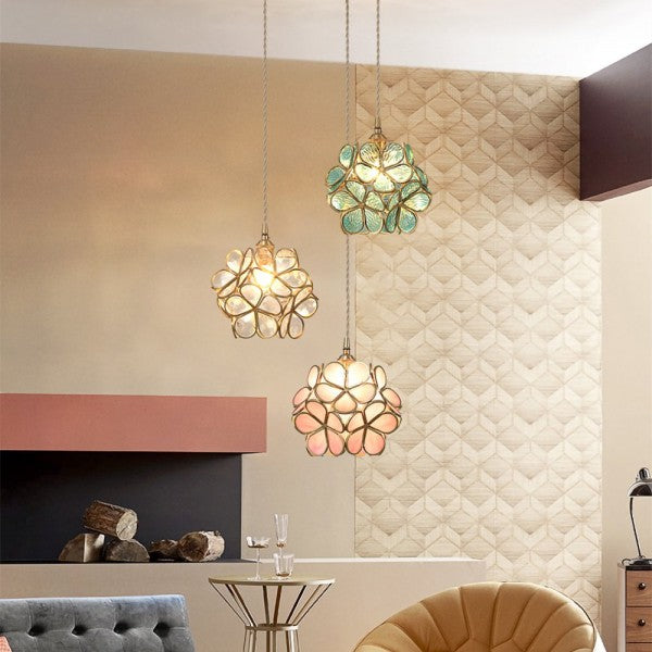 FLORAVO – Brass Glass Pendant Light
