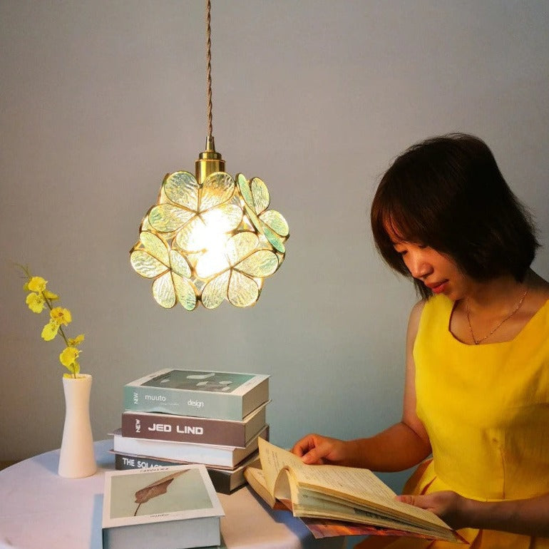 FLORAVO – Brass Glass Pendant Light